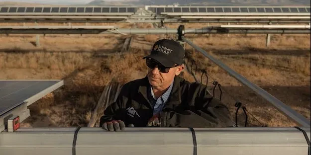 Landon Kesler at his solar facility in Millard County, Utah — ProPublica
